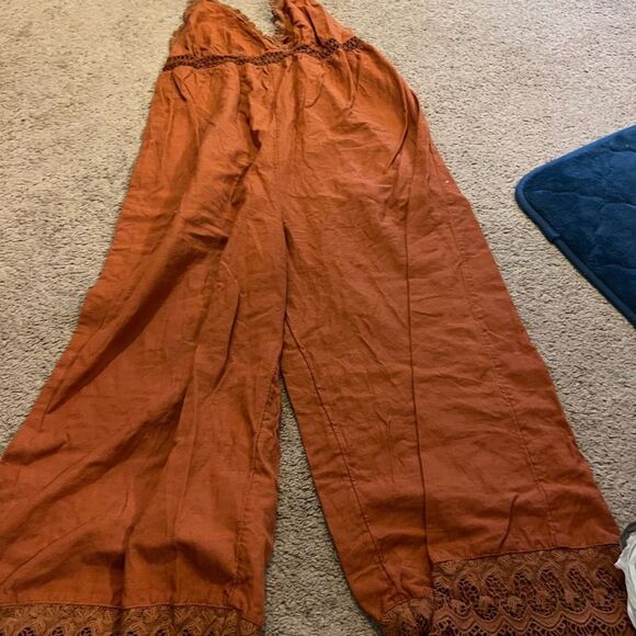 Billabong lace & lies crochet cropped jumpsuit M - Picture 7 of 11